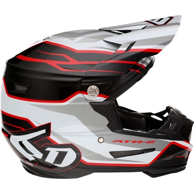 6D Helmets ATR-2 Helmet - Phase - White Red - Medium 12-2836
