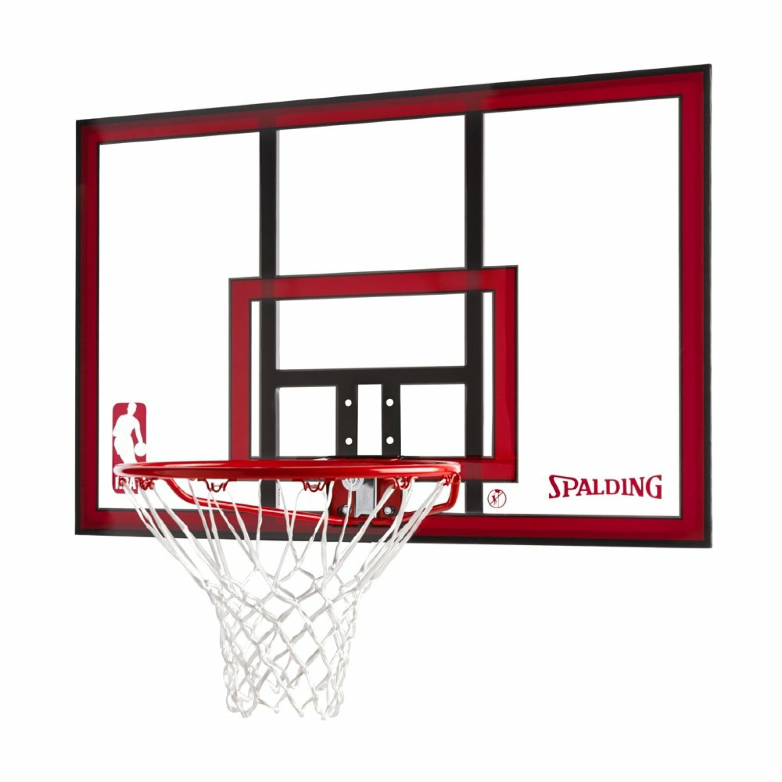 Spalding NBA Polycarbonate 44 Inch Basketball Slam Jam Backboard Nets Rim Combo