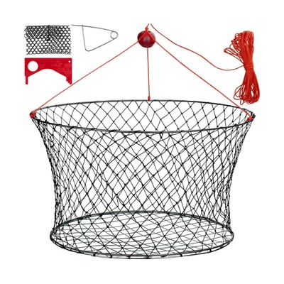 QualyQualy Crab Ring Trap Bait with Crab Gague Measure and Bait Clip Crab Net...