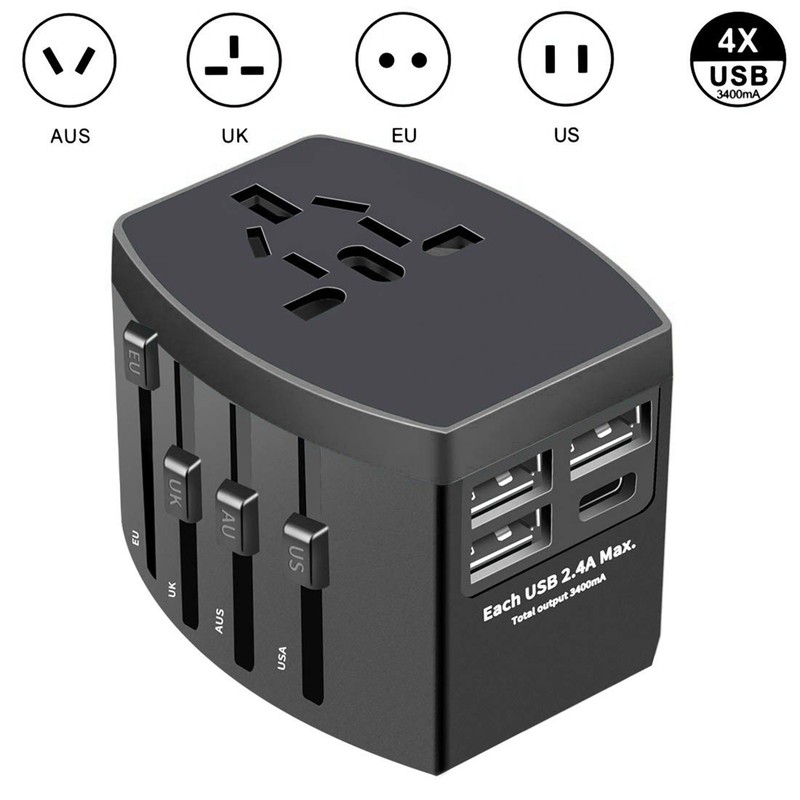 Universal Travel Adapter International Power Converter Portable Plug Adapter