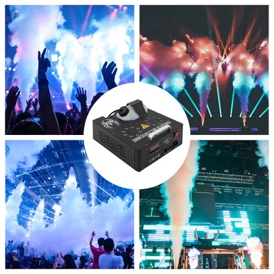 2000W 16 LED Smoke Machine DMX RGB Stage Lighting Vertical Spray &Remote Control