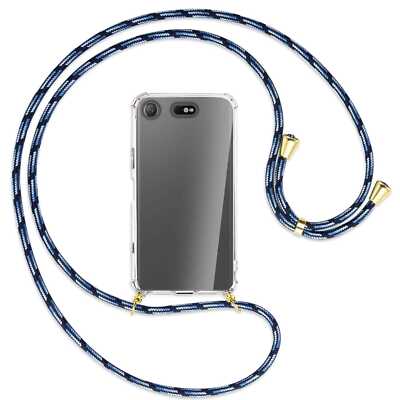 Handykette für Sony Xperia XZ1 Compact Blautöne (G) Hülle mit Band Kordel