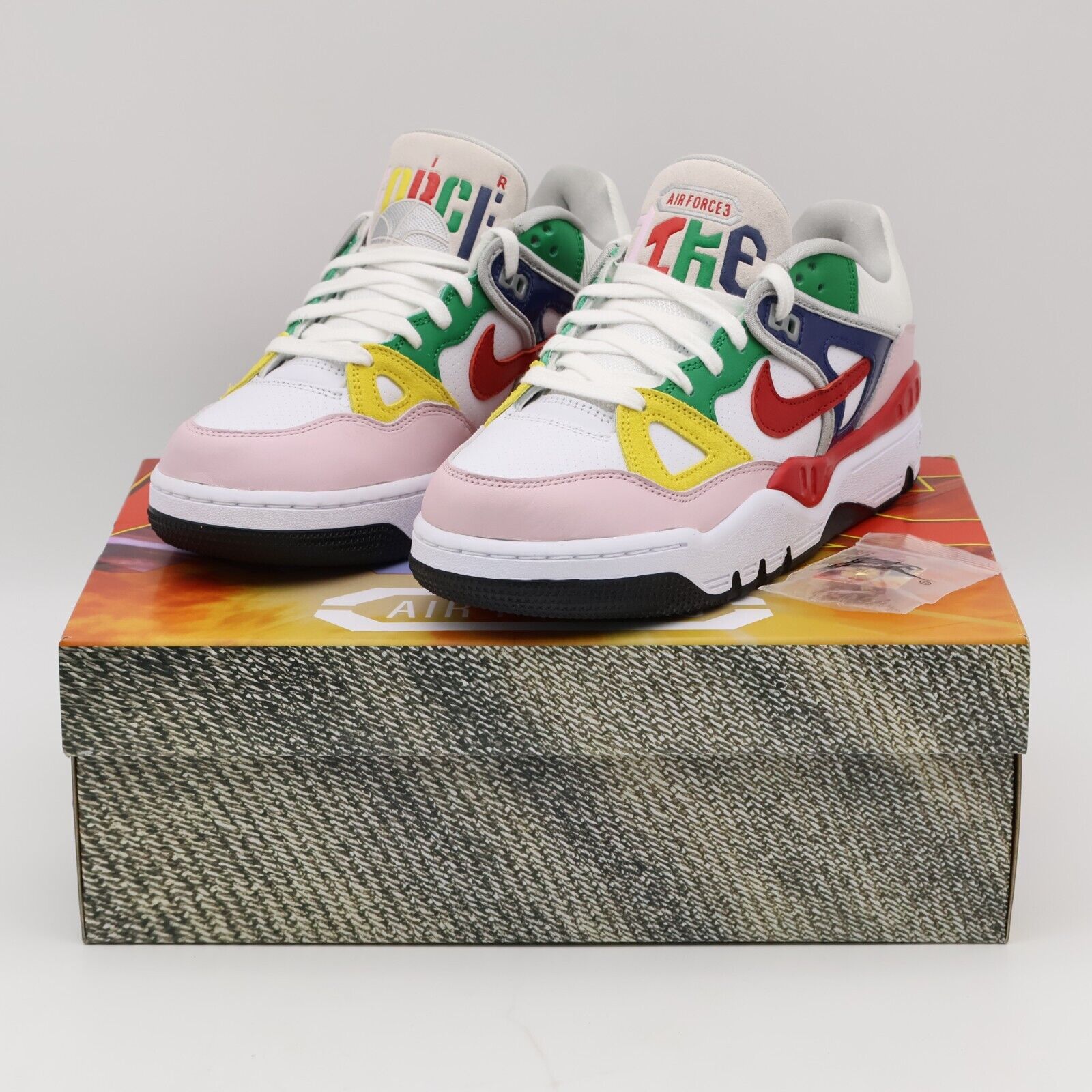 FQ7012-100 NIGO Nike Air Force 3 Low SP White Heel Logo NIGO FQ7012-100 NIGO Nike Air Force 3 Low SP White Heel Logo NIGO