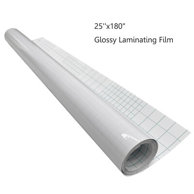 25''x180'' Glossy Cold Laminating Film PVC Self Adhesive Roll Lamination Film