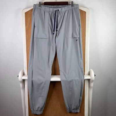 Fabletics Pants Mens XL One Jogger Shadow Gray Sweatpants Golf Stretch Logo