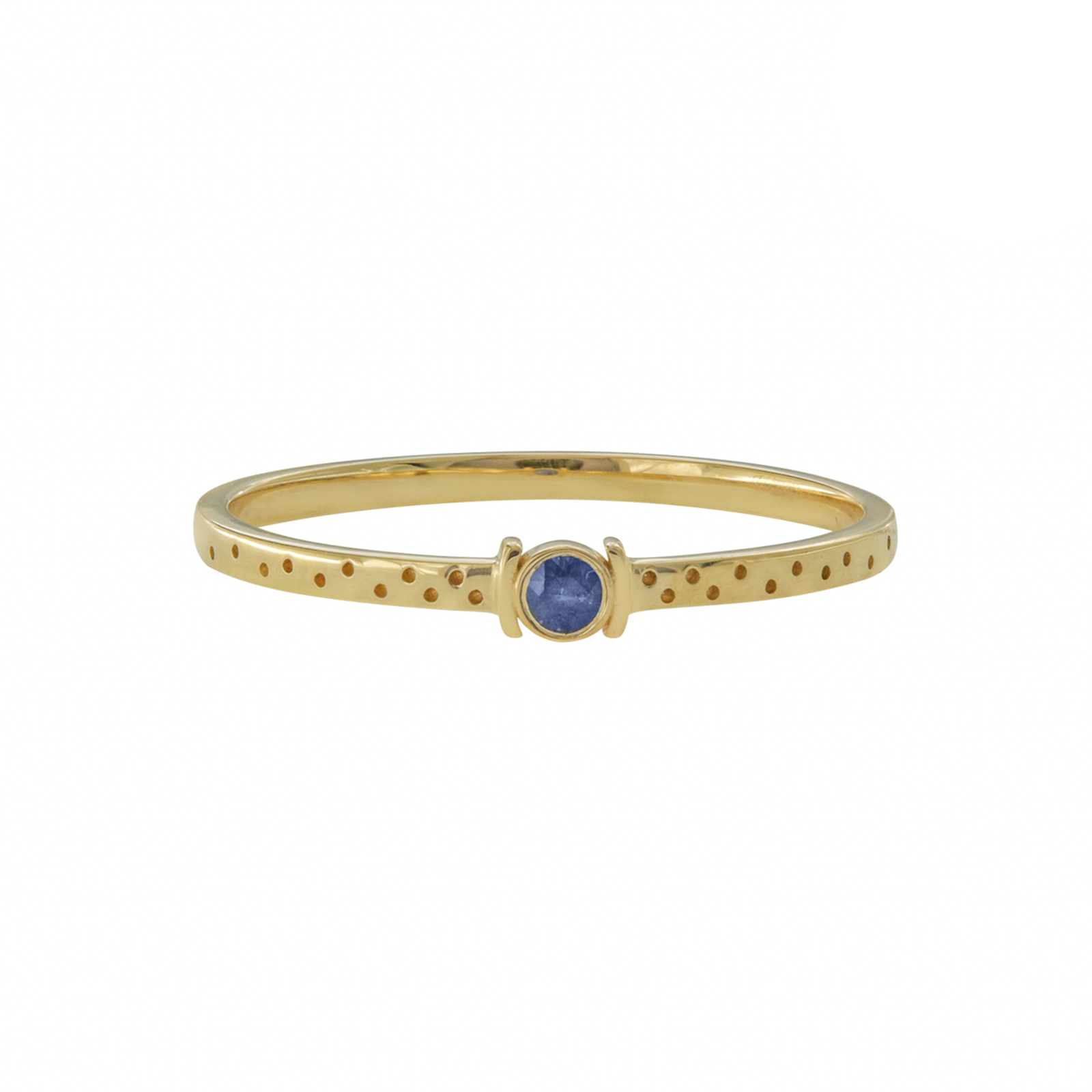 Blue Sapphire 14K Gold  Gemstone Stack  Ring- For Gifting