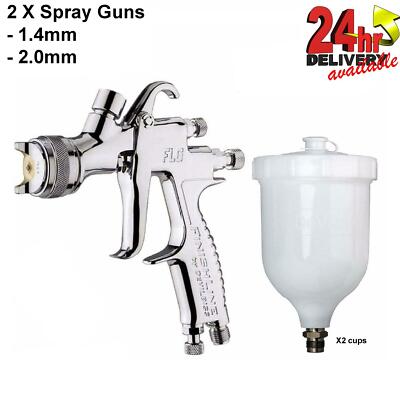 DeVilbiss FLG-5 1.4mm & 2.0mm Paint Spray Gun Compliant Gravity Spraygun