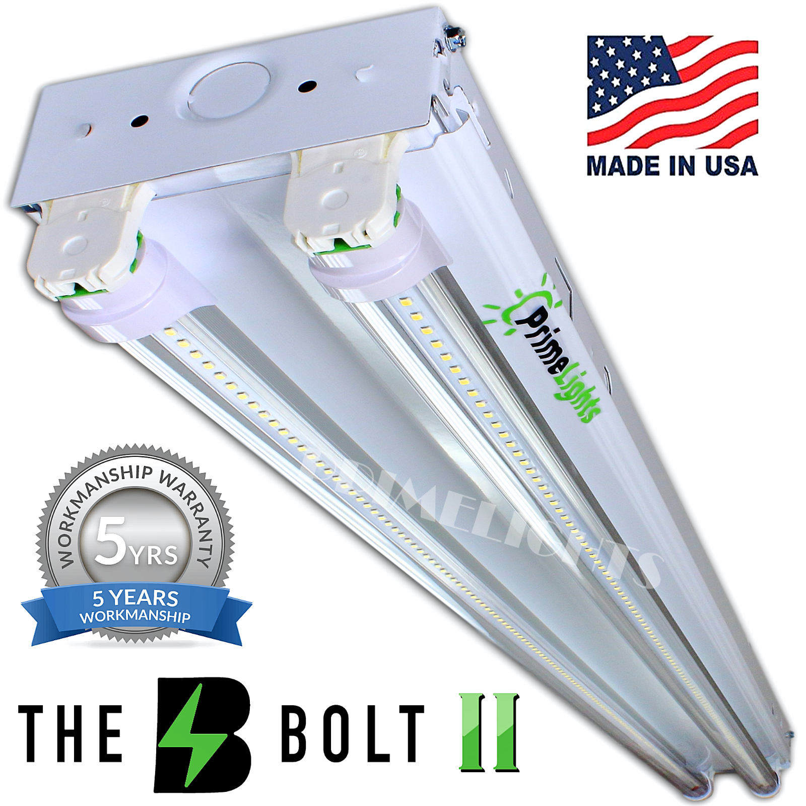 3 PACK LED SHOP LIGHT 5000K Daylight 4FT Fixture Utility Ceiling Light USA MADE!