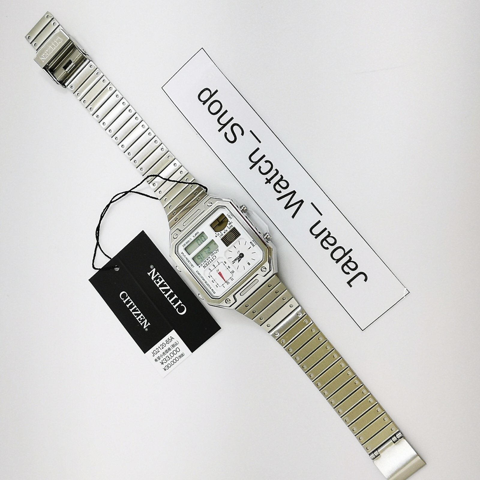 Pre-owned Citizen Collection Record Label Thermo Sensor Jg2120-65a Unisex Watch In Box