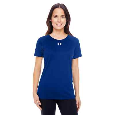 NEW WOMENS SIZE LARGE ROYAL BLUE UNDER ARMOUR UA LOCKER TEE T-SHIRT 1268481