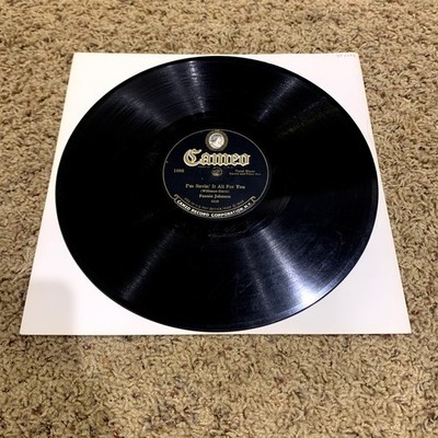 78 RPM Record Papa If You Can't Fannie Johnson Prewar Blues Shellac Rare Cameo