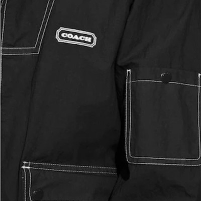 COACH COACH MEN'S LIGHTWEIGHT WINDBREAKER XL & XXL IN WASHED BLACK OR FADED ORANGE