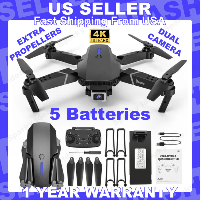 RC Drone With 4K HD Dual Camera WiFi FPV Foldable