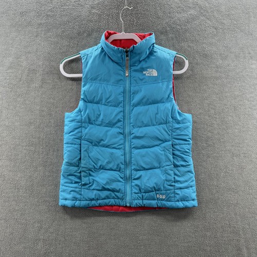 The North Face girls size m light blue full zip 550 goose