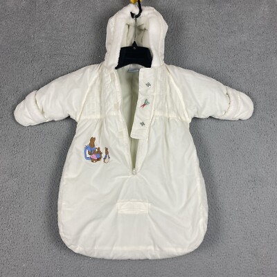 Vintage Beatrix Potter Snowsuit Baby Newborn 0-6M Bunting Peter Rabbit Bunnies
