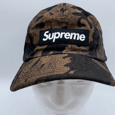 Supreme Flames Jacquard Denim Camp Cap
