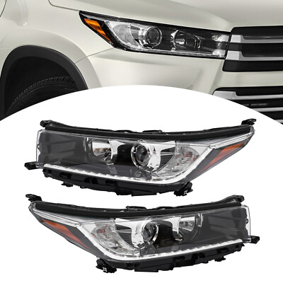 For 2017 2018 2019 Toyota Highlander w/ LED DRL Projector Headlights Headlamps