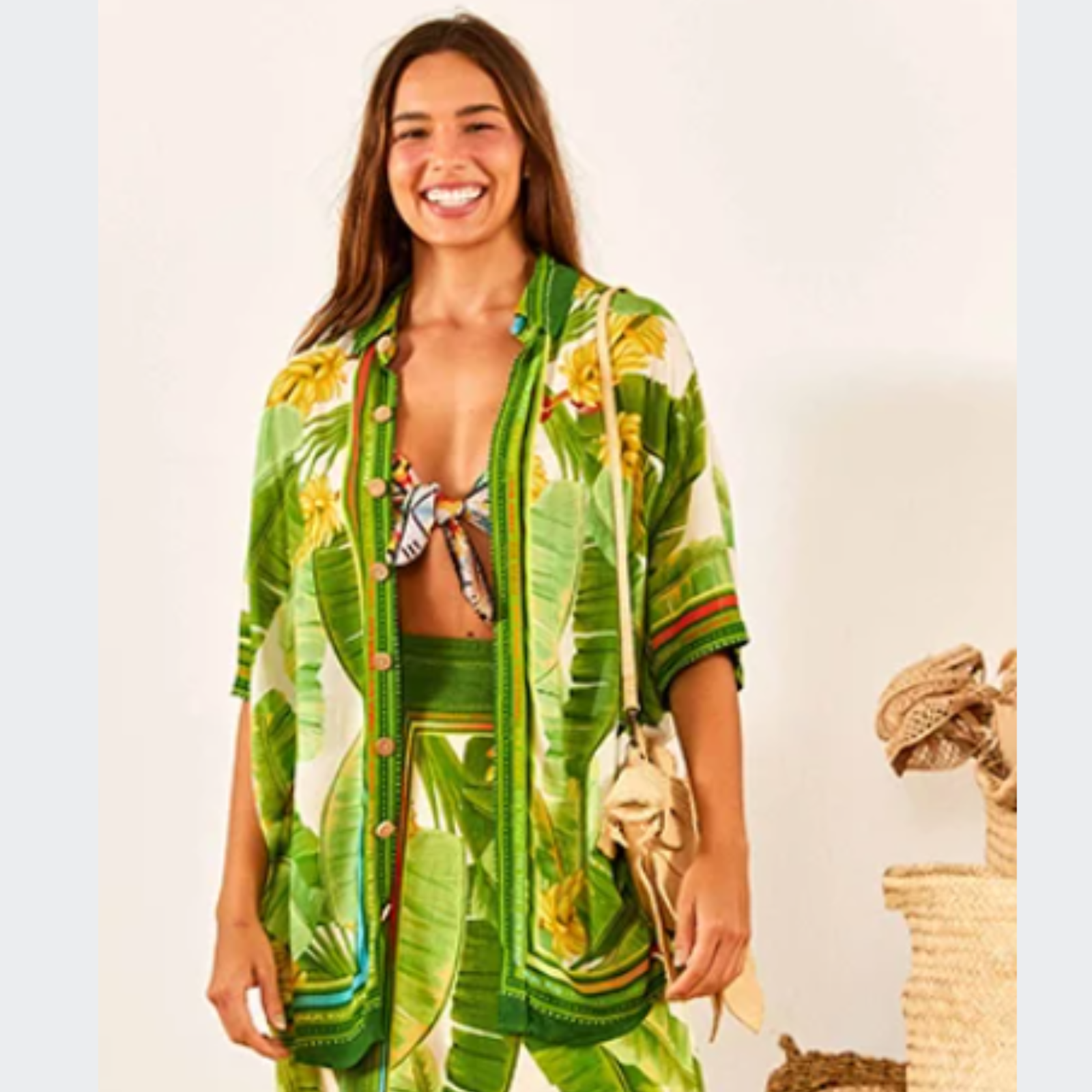 FARM RIO Fresh Forest Scarf Uni Shirt ~ Size Small ~ NWT | eBay