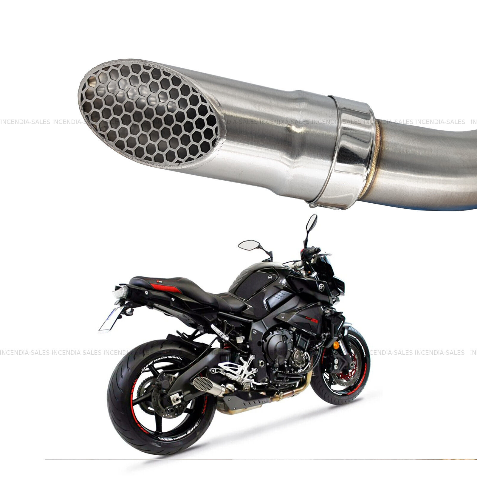 Yamaha MT-10 FZ-10 Slash Cut Exhaust Silencer Slip On inc SP Yamaha MT-10 FZ-10 Slash Cut Exhaust Silencer Slip On inc SP