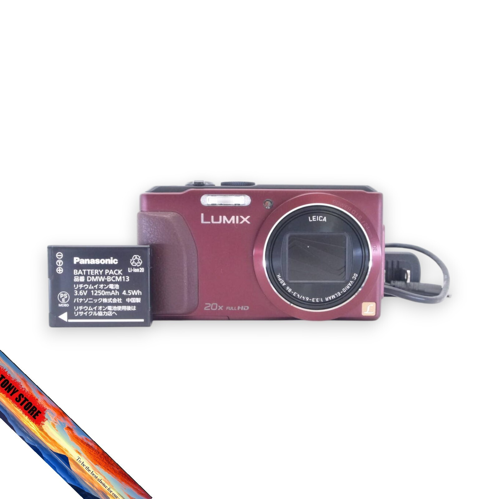 51 Panasonic LUMIX DMC-TZ40　レッド Panasonic LUMIX DMC-TZ40 Red Compact Digital Camera Leica
