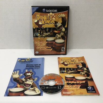 NINTENDO GAMECUBE DONKEY KONGA GAME COMPLETE CIB TESTED