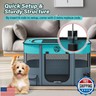 Puppy Playpen Cat Dog Crate: Play Pen Indoors Pet Playpens Portable Foldable Cage Kennel House for Small Kitten Rabbit Guinea Pig Hamster with Food Bowl (Grey, S, 1)