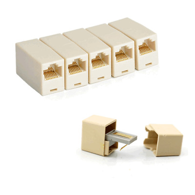 RJ45 CAT5e CAT6 ETHERNET LAN Cable Extender COUPLER PLUG Joiner Connector FEMALE