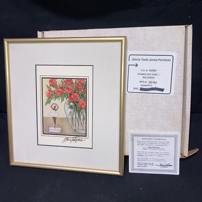 NEW GLORIA TODD JONES Framed Signed  Ballerina  Black American Art Autograph COA