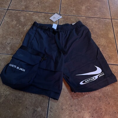 Nike Cactus Jack Shorts Sportswear Tech Pack Cargo Men's Large DM5592-010 NWT