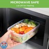 Aspinol 10-Pack Food Storage Containers with Airtight Leakproof Lids, BPA-Free Meal Prep Containers for Microwave/Dishwasher/Freezer, Blue, 47.3oz Each