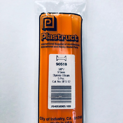 Plastruct 90518 Styrene I Beam 3/8''x 15'' (5)