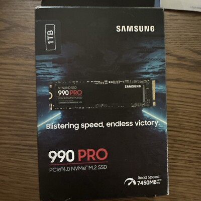 SAMSUNG 990 PRO SSD 1TB PCIe 4.0 M.2 2280 Internal Solid State Hard Drive