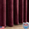 Dchola Wine Red Velvet Curtains for Bedroom Window with Back Tab, Super Soft Vintage Luxury Heavy Drapes, Room Darkening Thermal Insulated Curtain for Living Room, W52 by L84 inches, 2 Panels