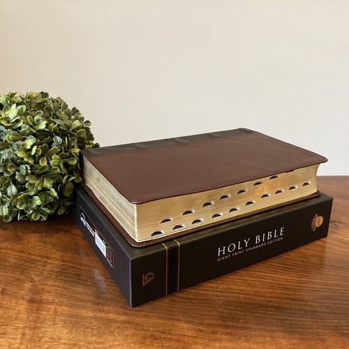 Buffalo-hide Genuine Leather ~ KJV Giant/Large Print Bible Thumb-Index