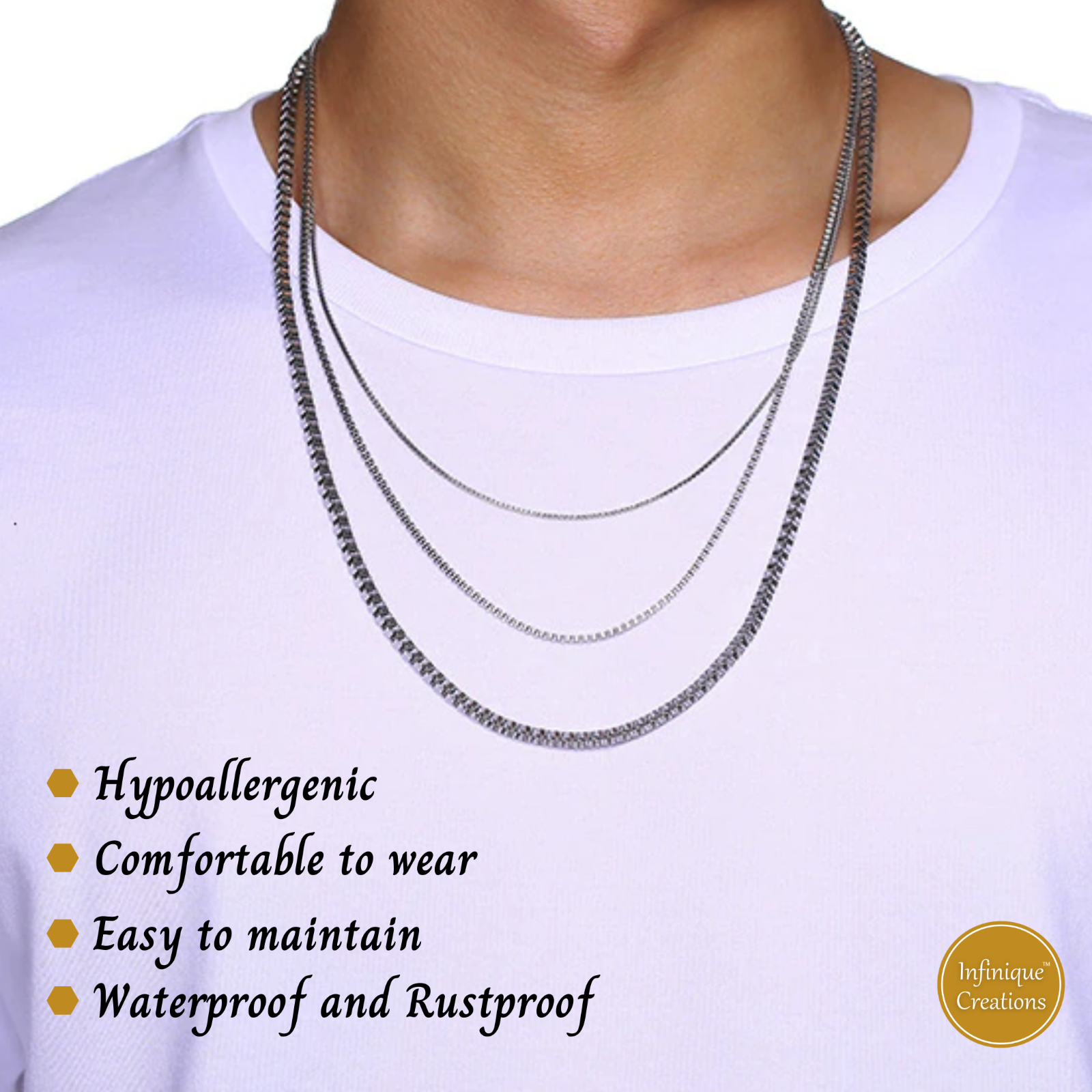 Stainless Steel Silver Box Chain Bracelet and Necklace Men Women 1mm-4mm 7-38"