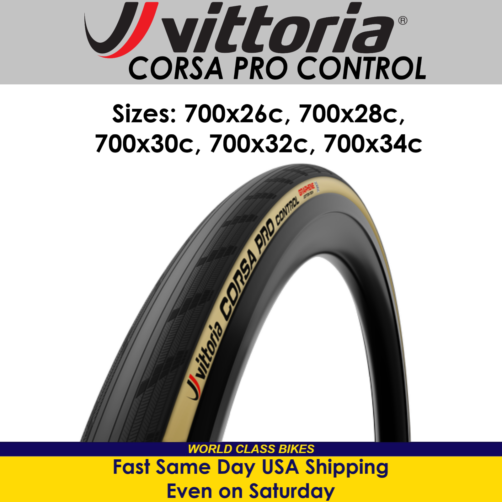 ︎Vittoria Corsa Pro 700x28C チューブタイプ 新品︎