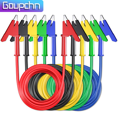 5PCS Alligator Clips Test Leads Dual Ended Crocodile Copper Wire 1M Cable