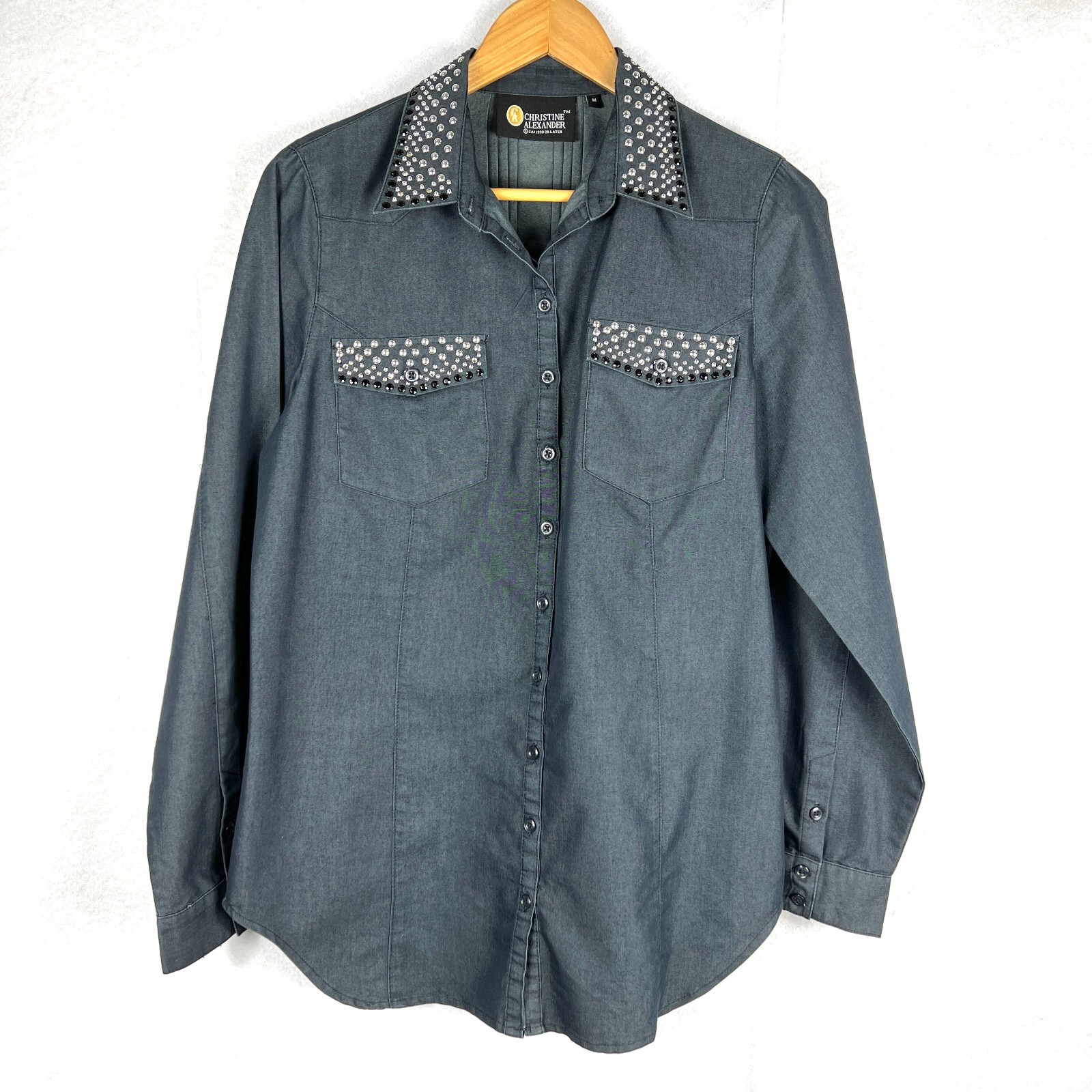 トップス XL Rhinestone Pin Up S/S Shirt Black XL 即日発送 Rhinestone Pin Up Shirt Black