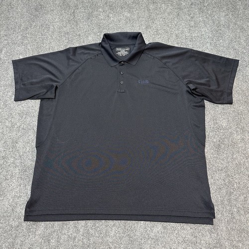 5.11 Tactical Polo Shirt Mens 2XL Black Short Sleeve 100