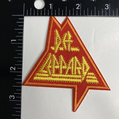 Def Leppard Music Band Patch Red and Yellow Iron On/Sew On Embroidered