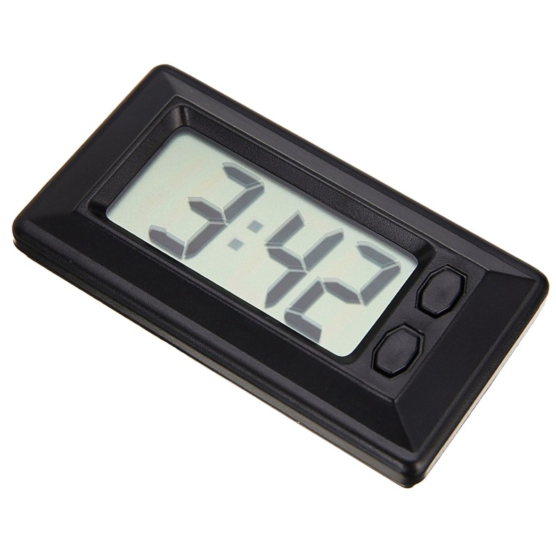 Car Digital ClockBattery Operated Car Dashboard LED Vehicle Adhesive Mini Decor