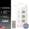 GE 9-Outlet Surge Protector, Multi Plug Outlet Extender, Wall Tap, Adapter Spaced, for Home, School, and Office, 1780 Joules, White/Gray - 73628
