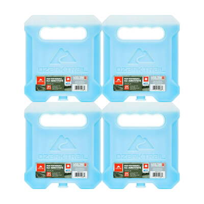 Ozark Trail Extra Cold -2 Degree Medium 2lb Ice Substitute, Blue, Reusable, 4 PK