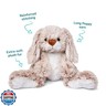 Melissa and Doug Burrow Bunny Stuffed Animal Plushie with Big Feet, Floppy Ears and Fluffy Tail, Adorable Pretend Play Toddler Toys for Girls and Boys 3+