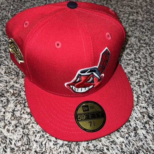 CLEVELAND INDIANS キャラクターキャップ Red Cleveland Indians Chief Wahoo 1995 World Series Gray UV