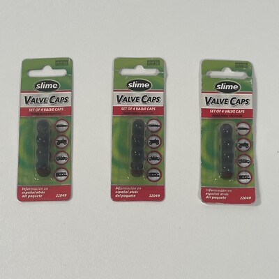 Group of 3 Slime Valve Caps (Set of 4) 22049 - Unopened, Minor Packaging Wear