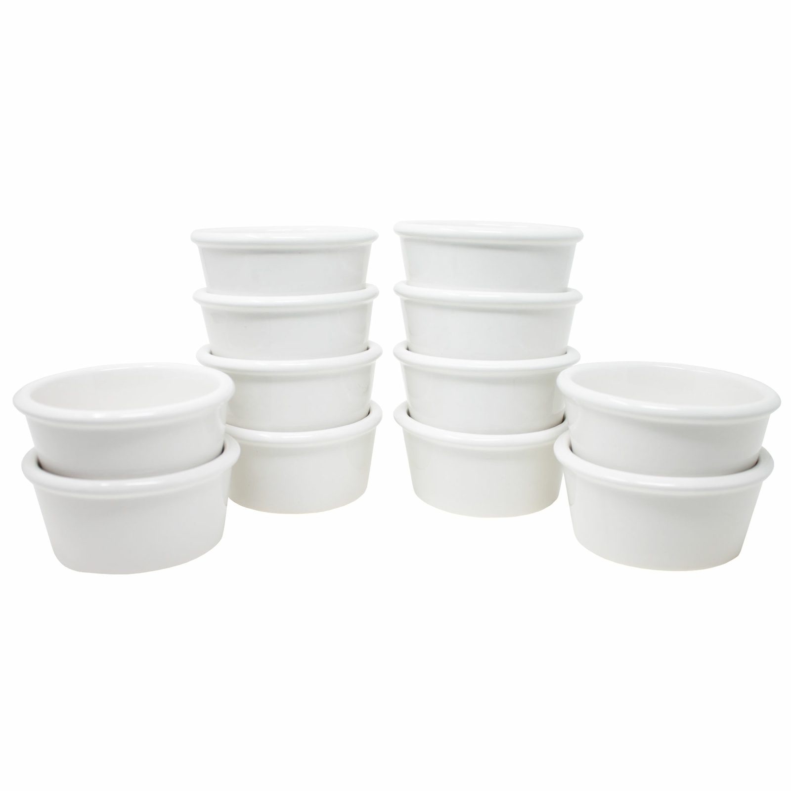 ToCi Creme Brulee Förmchen kleine Auflaufformen Set Keramik Weiß Ø 9,5 cm 185 ml