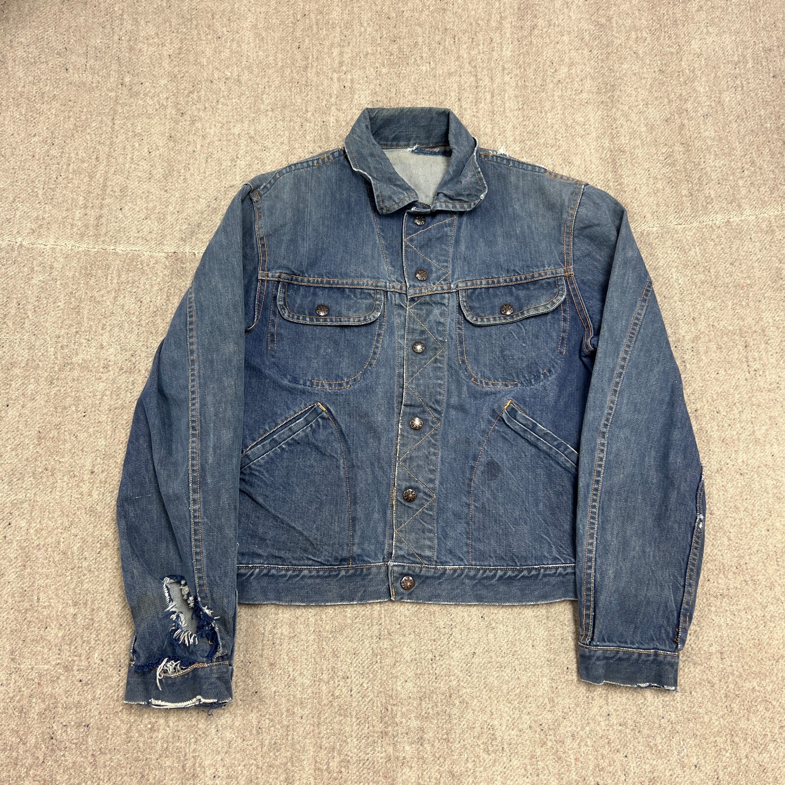 K*様 60s zip up denim jacket 1960s Zip Up Denim Work Jacket | Bronson Mfg – Bronson Mfg. Co.