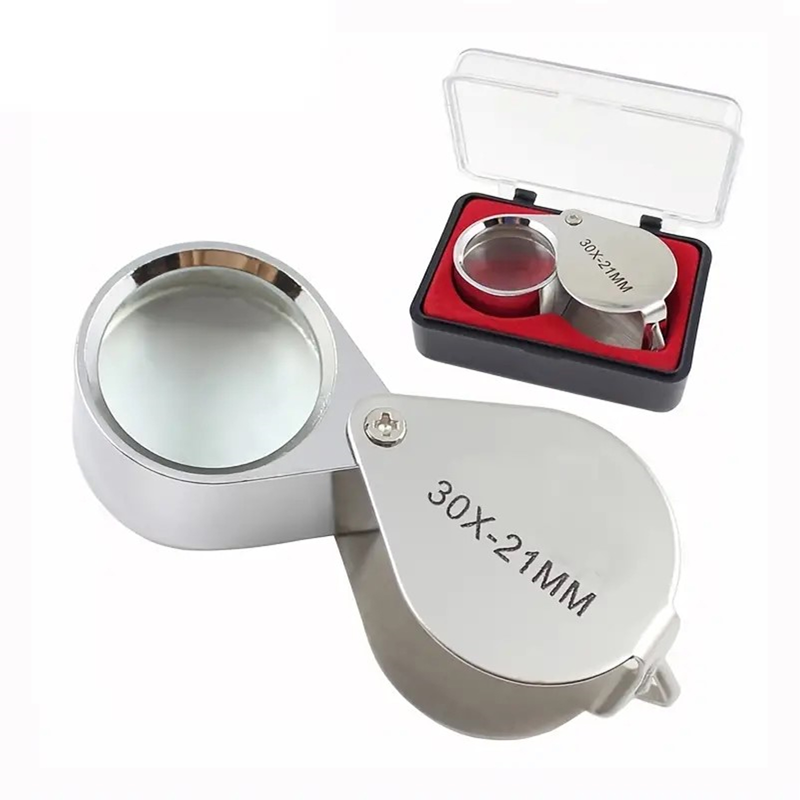 Loupe Magnifying Glass 30X Handheld Magnifier Jewelers Loupes Glass Loop