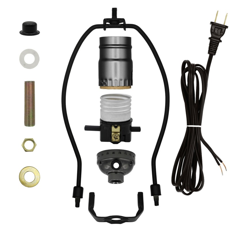 Black Finish Make-A-Lamp Kit with All Parts Needed and Instructions